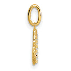 14K Polished Diamond Twisted Heart Pendant