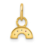 14K Polished Multi-color CZ Rainbow Charm