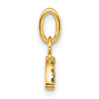 14K Polished Multi-color CZ Double Rainbow Charm