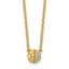 14K Polished and Hammered 1/20 carat Diamond Disk 18 inch Necklace