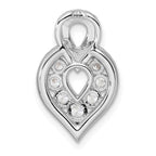 14K White Gold Polished 5/8 carat Diamond Fancy Chain Slide