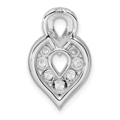 14K White Gold Polished 5/8 carat Diamond Fancy Chain Slide