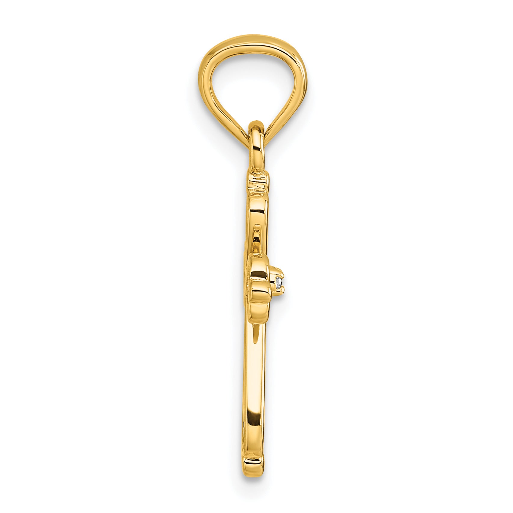 14k Diamond Accented Cross Pendant Secondary image