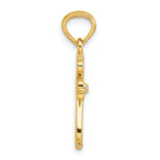 14k Diamond Accented Cross Pendant