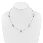 14k White Gold 10 5/8 carat Lab Grown Diamond VS/SI+ G+ Complete 18 inch 10mm Sphere Necklace