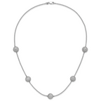 14k White Gold 10 5/8 carat Lab Grown Diamond VS/SI+ G+ Complete 18 inch 10mm Sphere Necklace
