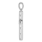 Lab-Grown Diamond Cross Pendant in 14K White Gold, 31mm (3/4 ct. tw.) - Sophia Jewelers