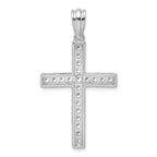 Lab-Grown Diamond Cross Pendant in 14K White Gold, 31mm (3/4 ct. tw.) - Sophia Jewelers