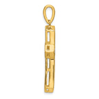 Lab-Grown Diamond Cross Pendant in 14K Yellow Gold, 30mm (1 ct. tw.) - Sophia Jewelers