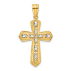Lab-Grown Diamond Cross Pendant in 14K Yellow Gold, 30mm (1 ct. tw.) - Sophia Jewelers