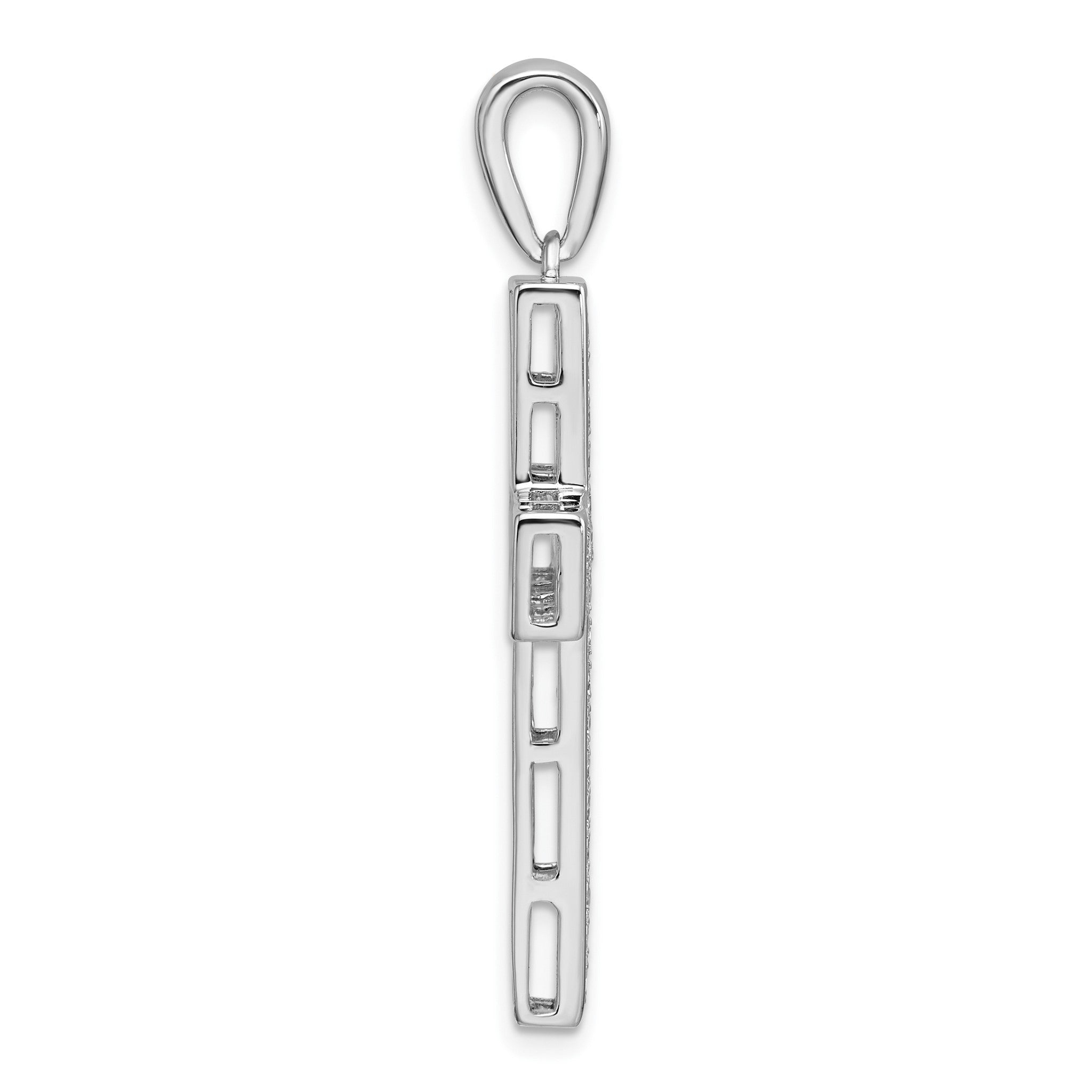 Lab-Grown Diamond Cross Pendant in 14K White Gold, 32mm (1 ct. tw.) Secondary image