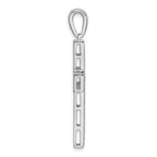 Lab-Grown Diamond Cross Pendant in 14K White Gold, 32mm (1 ct. tw.) - Sophia Jewelers