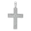 Lab-Grown Diamond Cross Pendant in 14K White Gold, 32mm (1 ct. tw.) - Sophia Jewelers