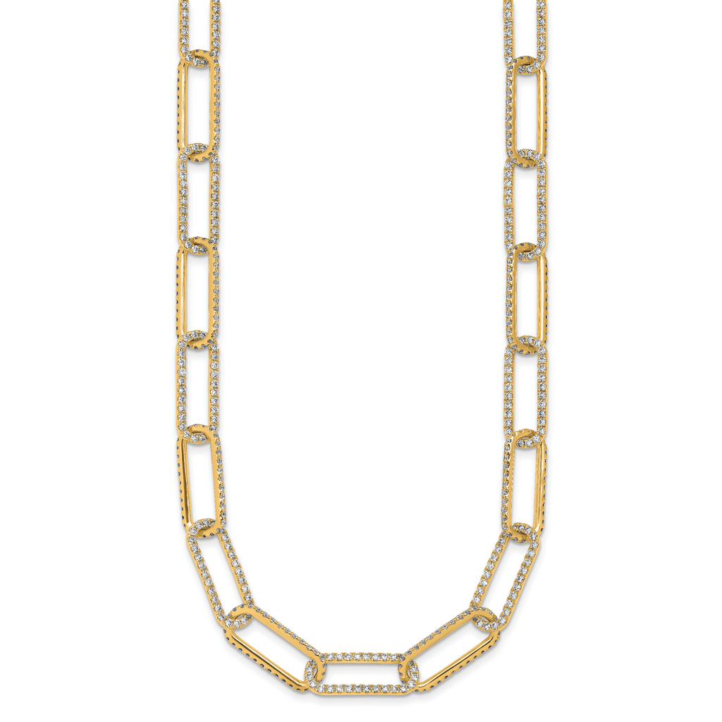 True Origin 14k 8 5/8 carat Lab Grown Diamond VS+ F+ 18 inch Link Necklace