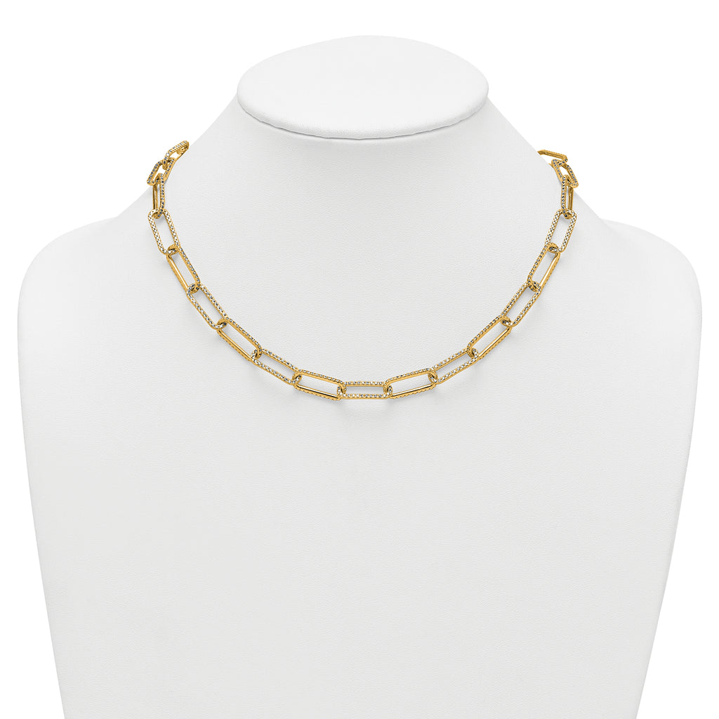 True Origin 14k 8 5/8 carat Lab Grown Diamond VS+ F+ 18 inch Link Necklace