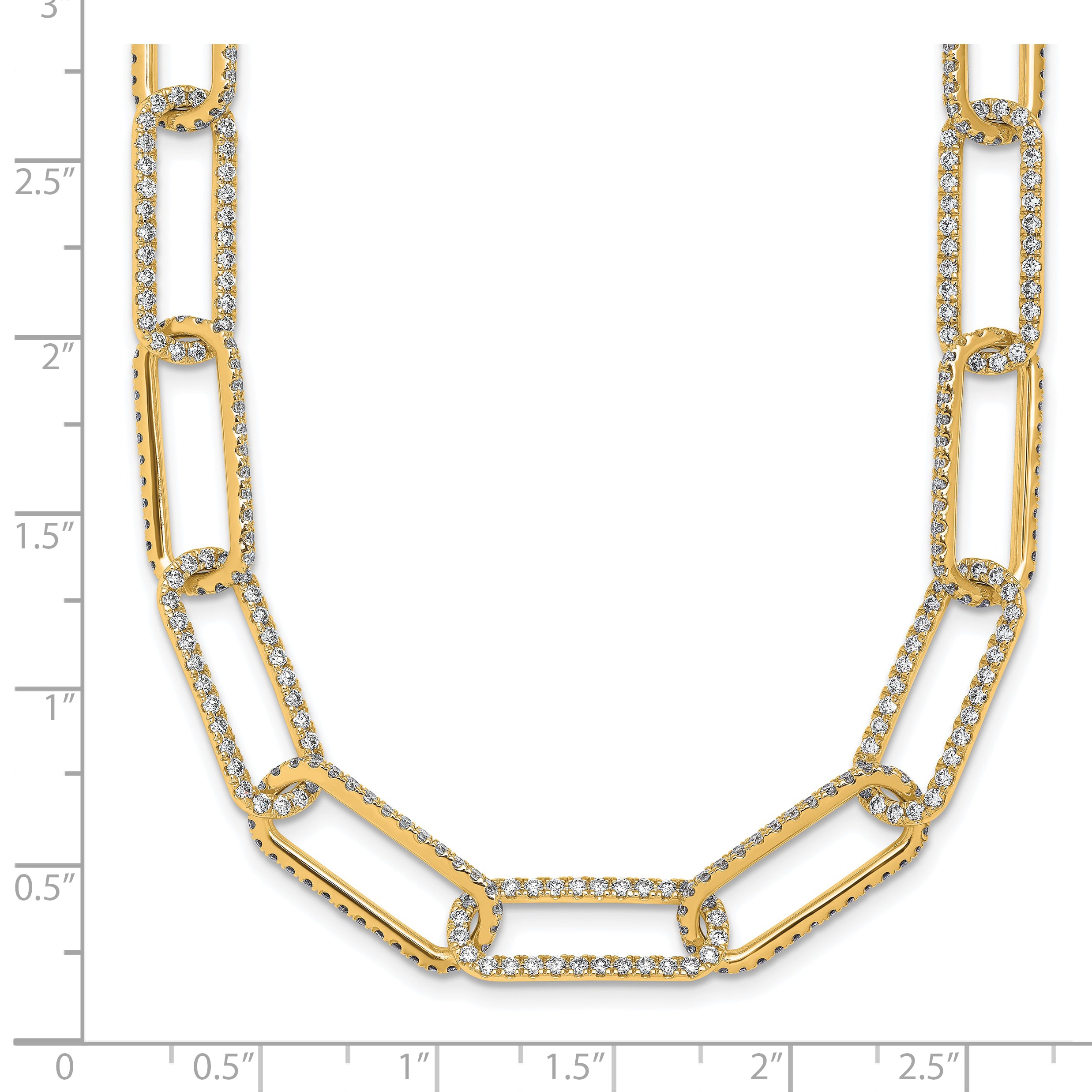 True Origin 14k 8 5/8 carat Lab Grown Diamond VS+ F+ 18 inch Link Necklace