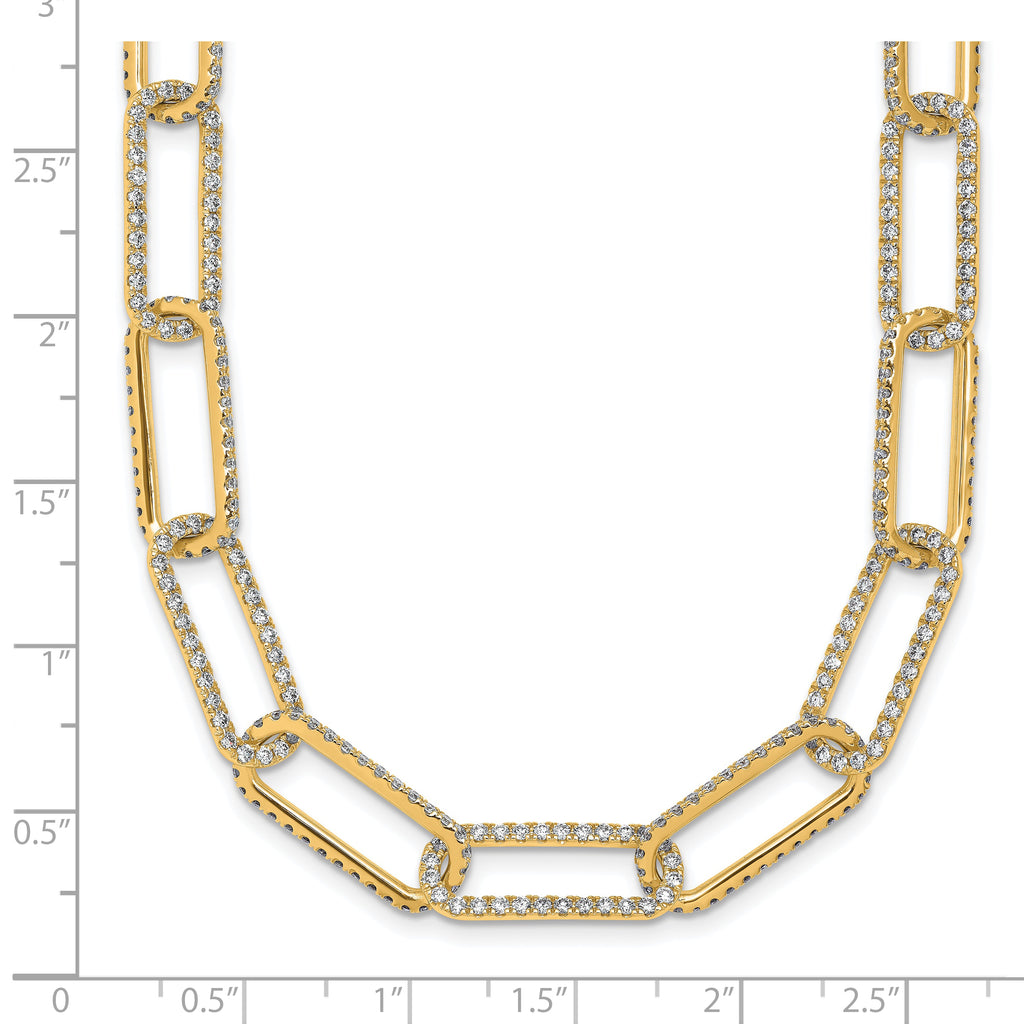 True Origin 14k 8 5/8 carat Lab Grown Diamond VS+ F+ 18 inch Link Necklace