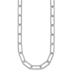 True Origin 14k White Gold 8 5/8 carat Lab Grown Diamond VS+ F+ 18 inch Link Necklace