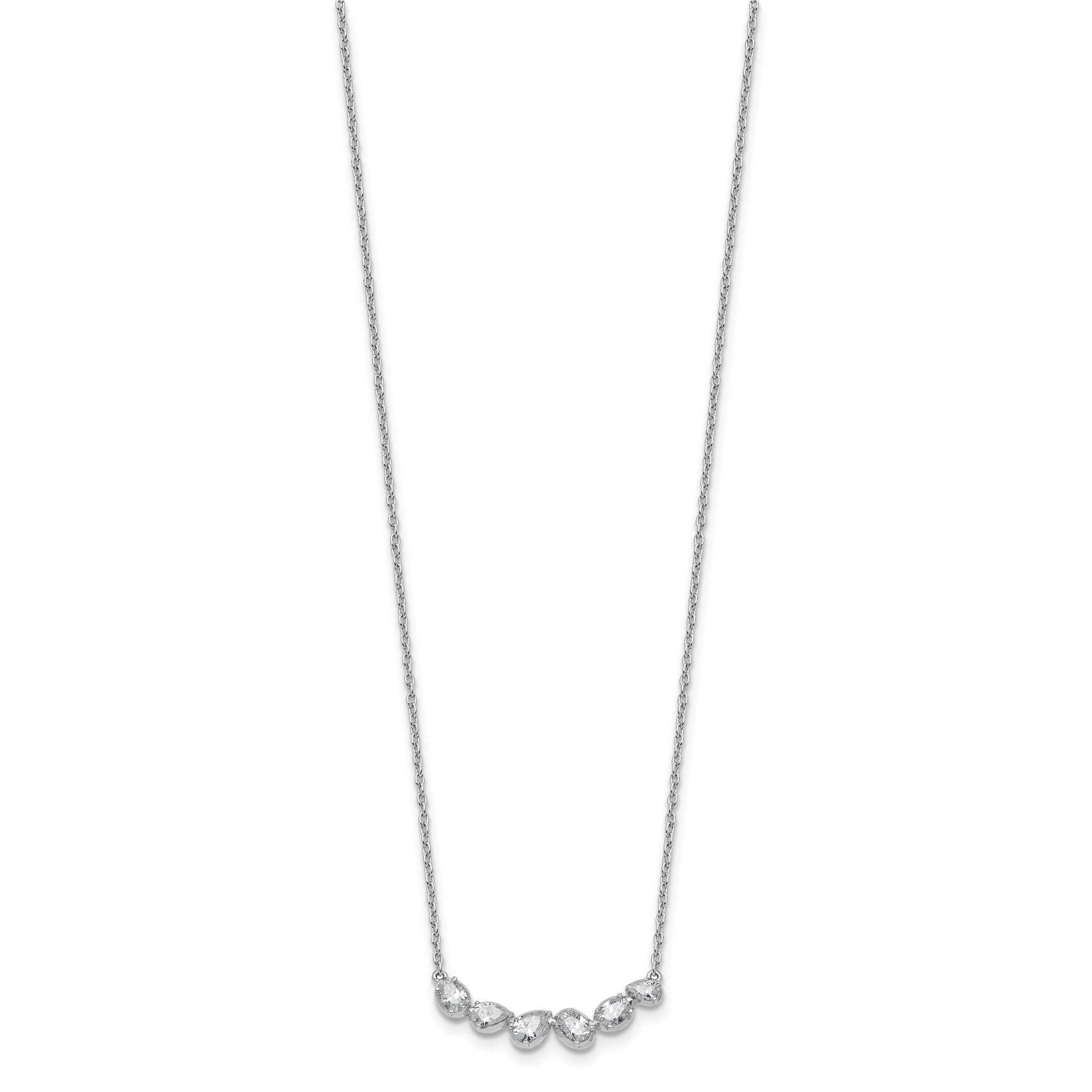 Lab-Grown Diamond Bar Necklace in 14K White Gold (3/4 ct. tw.), 18 Inch Secondary image