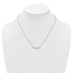 Lab-Grown Diamond Bar Necklace in 14K White Gold (3/4 ct. tw.), 18 Inch - Sophia Jewelers