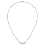 Lab-Grown Diamond Bar Necklace in 14K White Gold (3/4 ct. tw.), 18 Inch - Sophia Jewelers