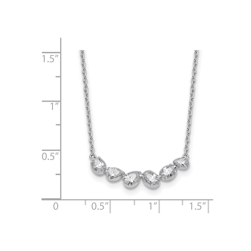Lab-Grown Diamond Bar Necklace in 14K White Gold (3/4 ct. tw.), 18 Inch - Sophia Jewelers
