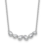 Lab-Grown Diamond Bar Necklace in 14K White Gold (3/4 ct. tw.), 18 Inch - Sophia Jewelers