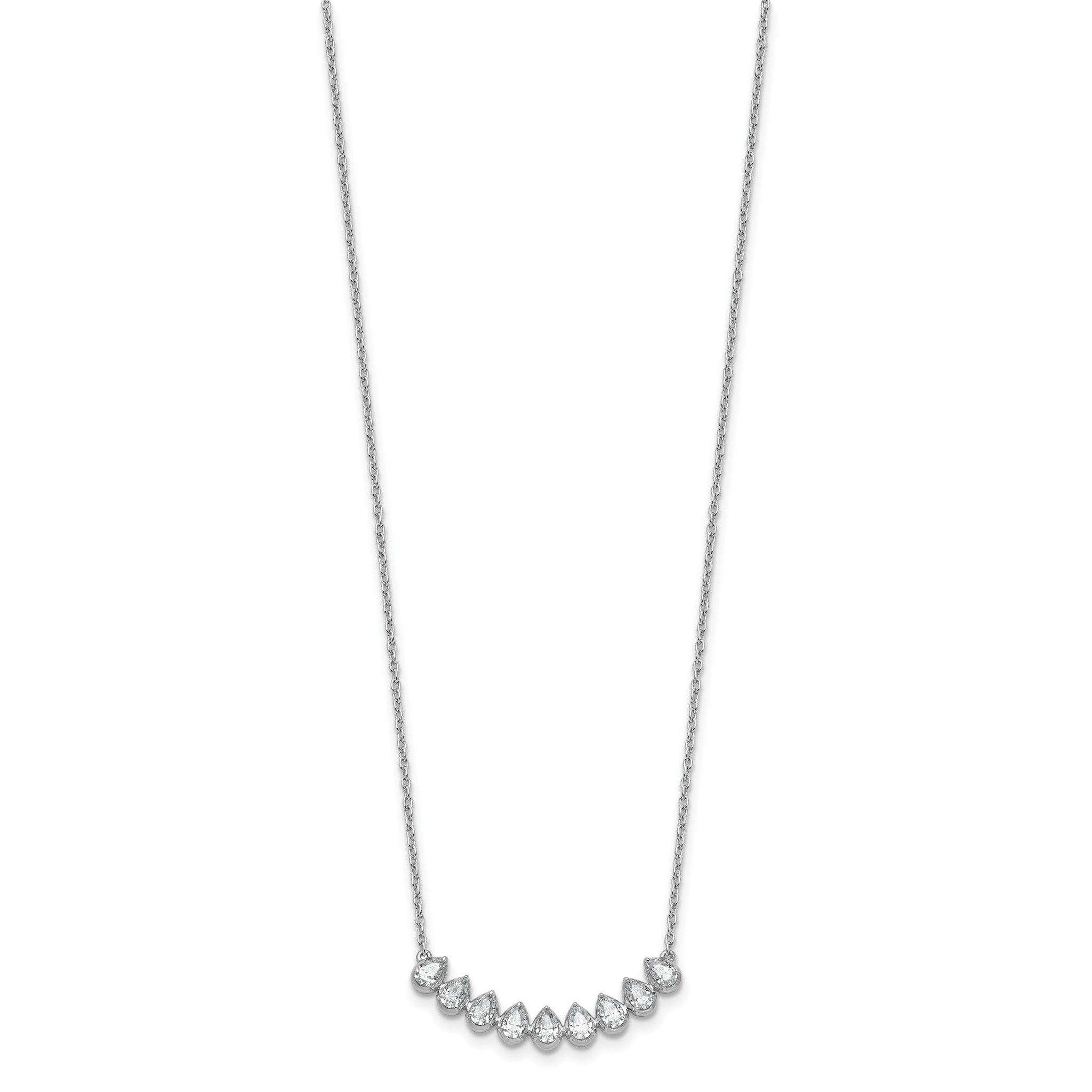 Lab-Grown Diamond Bar Necklace in 14K White Gold (1 ct. tw.) Secondary image
