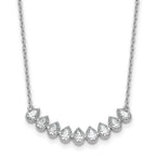 Lab-Grown Diamond Bar Necklace in 14K White Gold (1 ct. tw.) - Sophia Jewelers