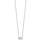 Lab-Grown Diamond Two-Stone Necklace in 14K White Gold (1 1/2 ct. tw.), 18 Inch - Sophia Jewelers