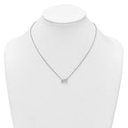 Lab-Grown Diamond Two-Stone Necklace in 14K White Gold (1 1/2 ct. tw.), 18 Inch - Sophia Jewelers