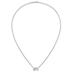 Lab-Grown Diamond Two-Stone Necklace in 14K White Gold (1 1/2 ct. tw.), 18 Inch - Sophia Jewelers