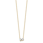 Lab-Grown Diamond Two-Stone Necklace in 14K Yellow Gold (1 3/4 ct. tw.), 18 Inch - Sophia Jewelers