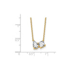 Lab-Grown Diamond Two-Stone Necklace in 14K Yellow Gold (1 3/4 ct. tw.), 18 Inch - Sophia Jewelers