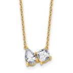 Lab-Grown Diamond Two-Stone Necklace in 14K Yellow Gold (1 3/4 ct. tw.), 18 Inch - Sophia Jewelers