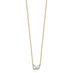 Lab-Grown Diamond Two-Stone Necklace in 14K Yellow Gold (1 5/8 ct. tw.), 18 Inch - Sophia Jewelers