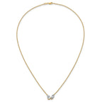 Lab-Grown Diamond Two-Stone Necklace in 14K Yellow Gold (1 5/8 ct. tw.), 18 Inch - Sophia Jewelers