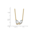 Lab-Grown Diamond Two-Stone Necklace in 14K Yellow Gold (1 5/8 ct. tw.), 18 Inch - Sophia Jewelers