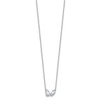 Lab-Grown Diamond Two-Stone Necklace in 14K White Gold (1 5/8 ct. tw.), 18 Inch - Sophia Jewelers
