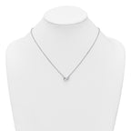 Lab-Grown Diamond Two-Stone Necklace in 14K White Gold (1 5/8 ct. tw.), 18 Inch - Sophia Jewelers
