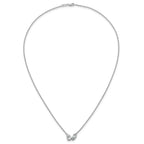 Lab-Grown Diamond Two-Stone Necklace in 14K White Gold (1 5/8 ct. tw.), 18 Inch - Sophia Jewelers