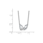 Lab-Grown Diamond Two-Stone Necklace in 14K White Gold (1 5/8 ct. tw.), 18 Inch - Sophia Jewelers