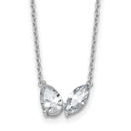 Lab-Grown Diamond Two-Stone Necklace in 14K White Gold (1 5/8 ct. tw.), 18 Inch - Sophia Jewelers