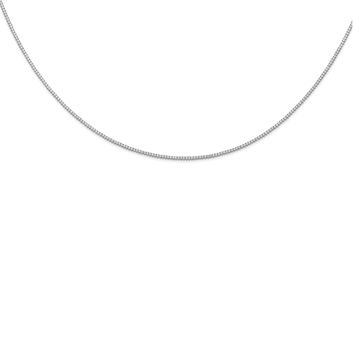 Lab-Grown Diamond Tennis Necklace in 14K White Gold (8 1/10 ct. tw.), 20 Inch - Sophia Jewelers
