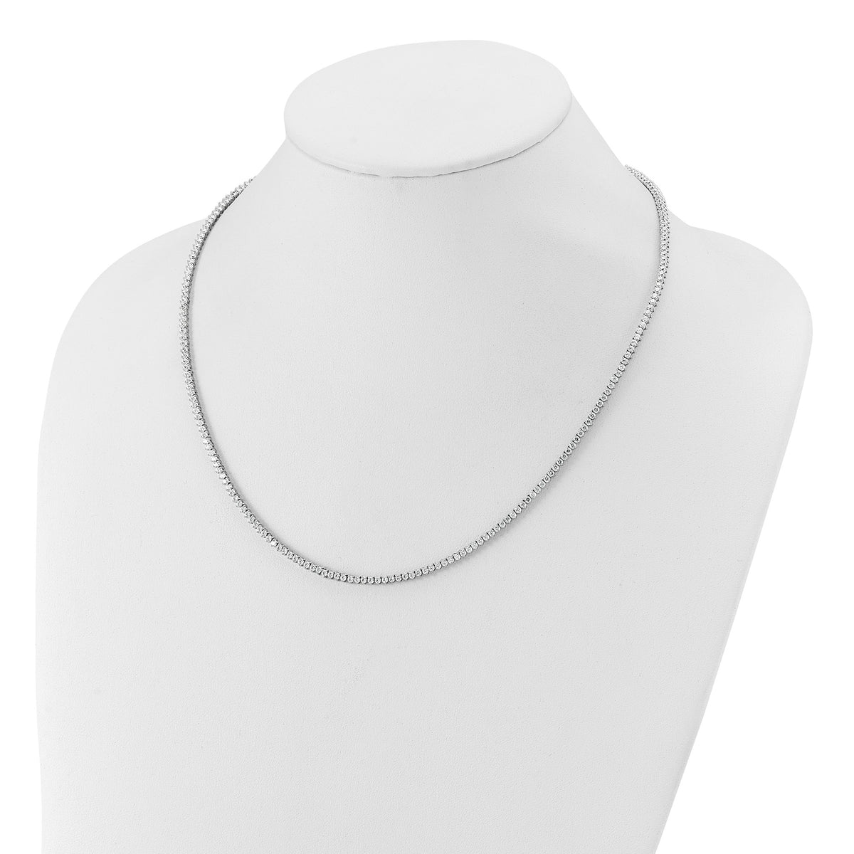 Lab-Grown Diamond Tennis Necklace in 14K White Gold (8 1/10 ct. tw.), 20 Inch - Sophia Jewelers