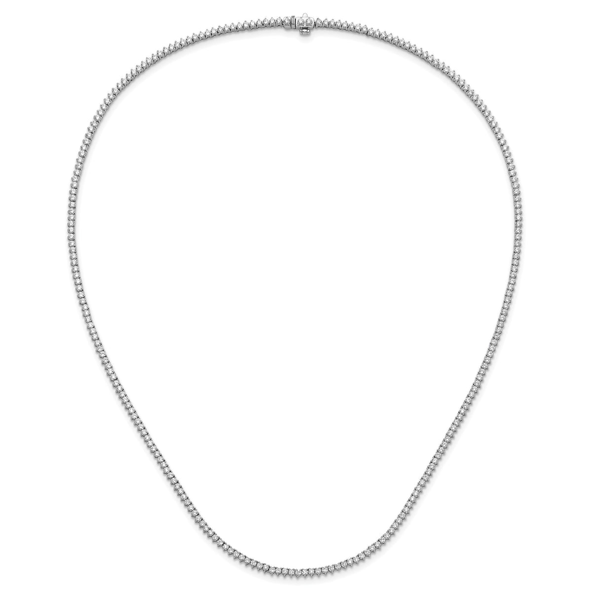 Lab-Grown Diamond Tennis Necklace in 14K White Gold (8 1/10 ct. tw.), 20 Inch - Sophia Jewelers