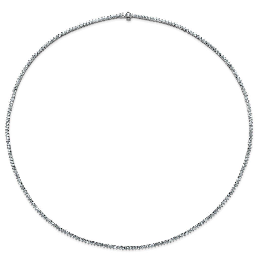 Lab-Grown Diamond Tennis Necklace in 14K White Gold (8 1/10 ct. tw.), 20 Inch - Sophia Jewelers