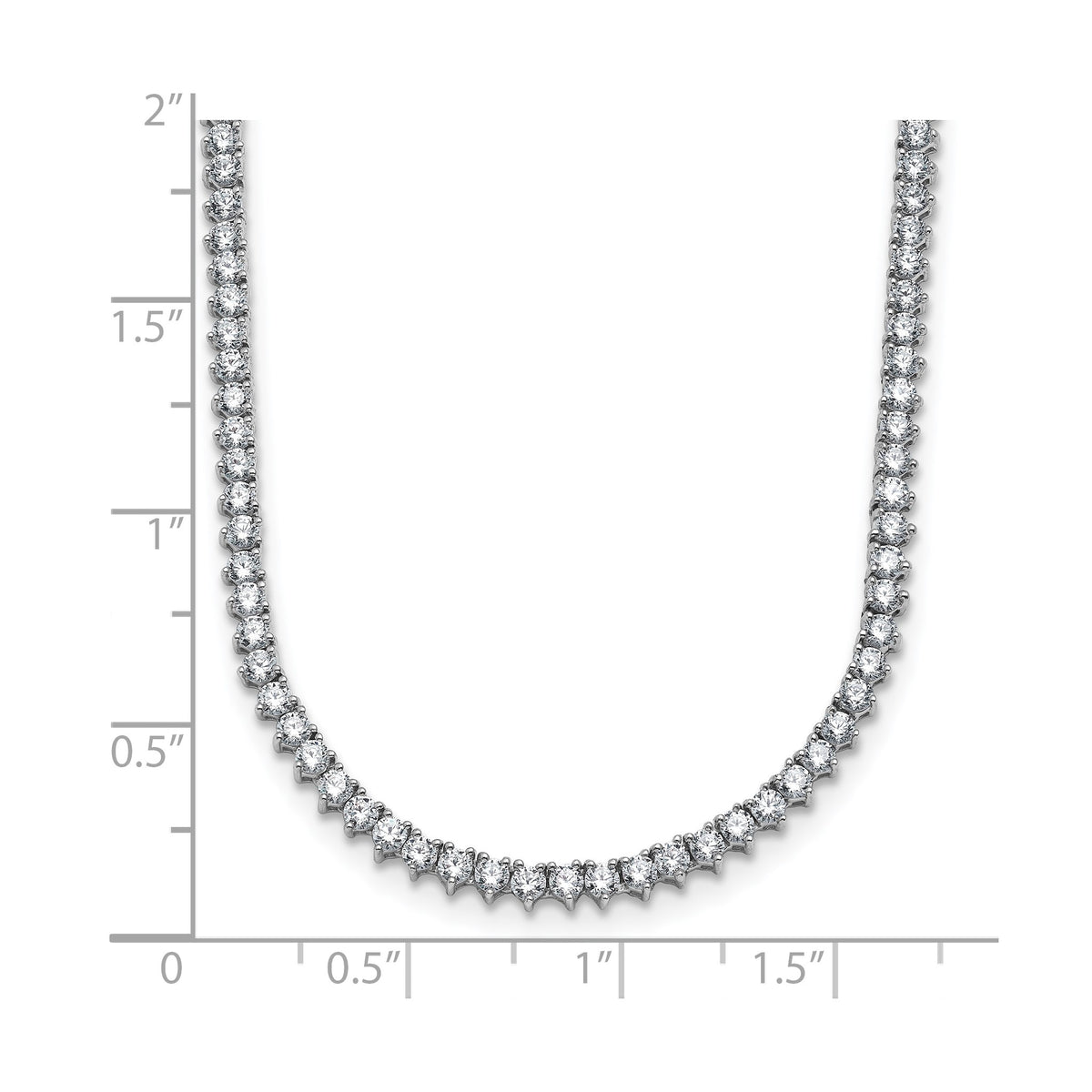 Lab-Grown Diamond Tennis Necklace in 14K White Gold (8 1/10 ct. tw.), 20 Inch - Sophia Jewelers