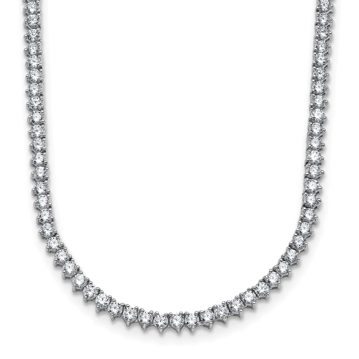 Lab-Grown Diamond Tennis Necklace in 14K White Gold (8 1/10 ct. tw.), 20 Inch - Sophia Jewelers