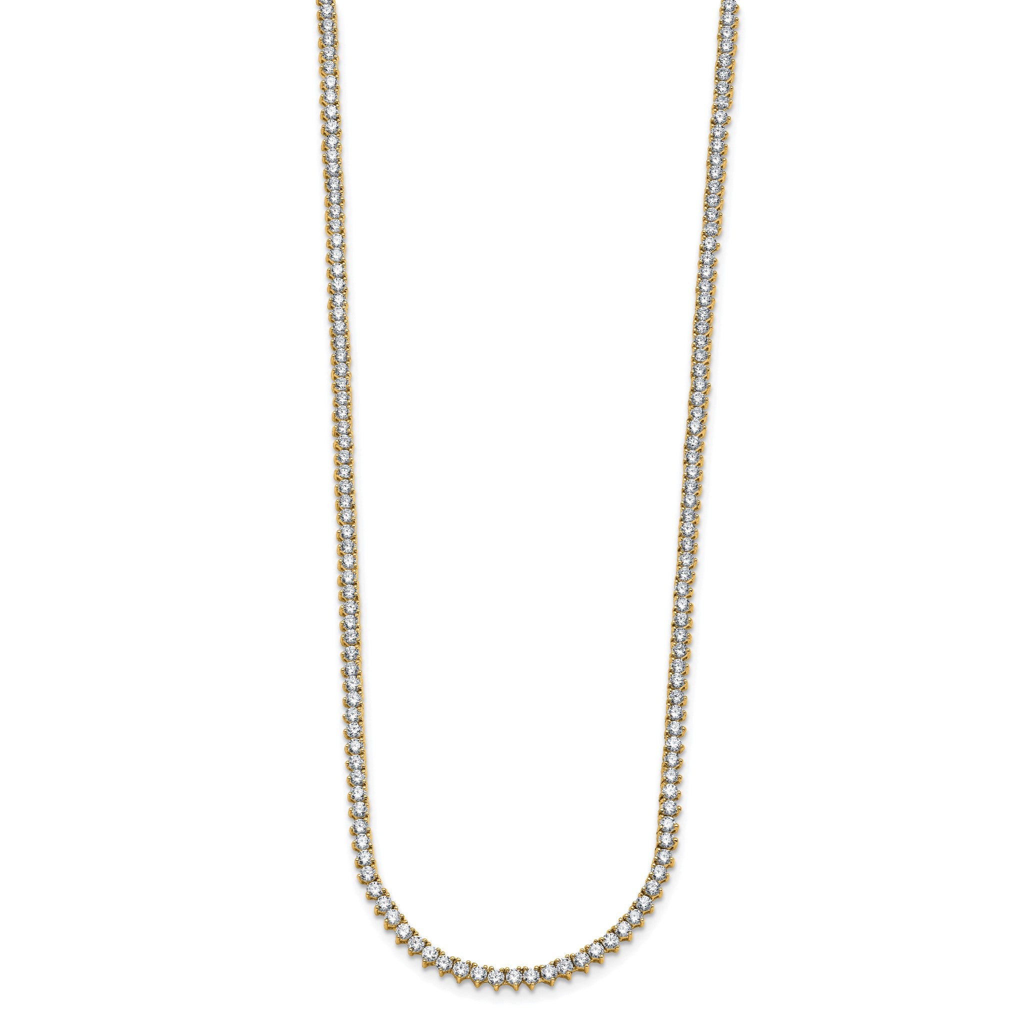 Lab-Grown Diamond Tennis Necklace in 14K Yellow Gold (8 1/10 ct. tw.), 20 Inch Secondary image